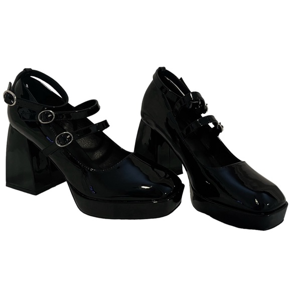 Chunky Heeled Mary Jane shoes - Picture 1 of 4